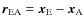 $\vec{r}_{\rm EA}=\vec{x}_{\rm E}-\vec{x}_{\rm A}$