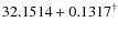 $32.1514+0.1317^{\dag }$