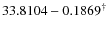 $33.8104-0.1869^{\dag }$