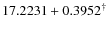 $17.2231+0.3952^{\dag }$