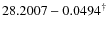 $28.2007-0.0494^{\dag }$