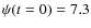 $\psi(t=0)=7.3$