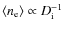 $\langle n_{\rm e}\rangle \propto D_{\rm i}^{-1}$