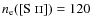 $n_{\rm e}([{\rm S}~\mathsc{ii}])=120$
