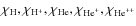 $\chi_{\rm H}, \chi_{\rm H^+}, \chi_{\rm He}, \chi_{{\rm He}^+}, \chi_{{\rm He}^{++}}$