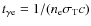 $t_{\gamma {\rm e}}= 1/(n_{\rm e} \sigma _{\rm T} c)$