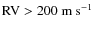 $\rm RV>200~m~s^{-1}$