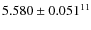 $5.580\pm0.051^{11}$