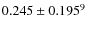 $0.245\pm0.195^{9}$