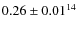 $0.26\pm0.01^{14}$