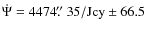 $\dot{\Psi} = 4474 \hbox{$.\!\!^{\prime\prime}$ }35/{\rm Jcy} \pm 66.5 $