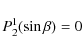 \begin{displaymath}P_{2}^1(\sin\beta)=0
\end{displaymath}