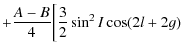 $\displaystyle +\frac{A-B}{4}\bigg[ \frac{3}{2} \sin^2I \cos(2l+2g)$