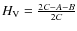 $H_{\rm V}=\frac{2C-A-B}{2C}$