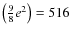 $\left(\frac{9}{8}e^2\right)=516$