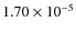 $ 1.70 \times 10^{-5}$