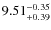 $\rm 9.51_{+0.39}^{-0.35}$