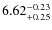 $\rm 6.62_{+0.25}^{-0.23}$