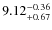 $\rm 9.12_{+0.67}^{-0.36}$