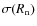 $\sigma(R_{\rm n})$