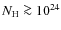 $N_{\rm H} \ga 10^{24}$
