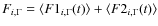 $F_{i,\Gamma} = \langle F1_{i,\Gamma}(t) \rangle + \langle F2_{i,\Gamma}(t) \rangle$