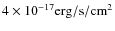 $4 \times 10^{-17}\rm {erg/s/cm}^2$