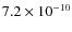 $7.2\times 10^{-10}$