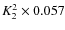 $K_2^2\times 0.057$