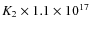 $K_2\times1.1\times 10^{17}$