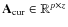$\mathbf{A}_{\rm cur}\in\mathbb{R}^{p\times z}$