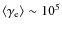 $\left\langle\gamma_{\rm e}\right\rangle\sim 10^5$