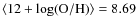 $\langle 12 + \log({\rm O/H}) \rangle = 8.69$