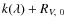 $k(\lambda) + R_{V,~0}$