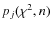 $p_j(\chi^2,n)$