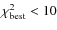 $\chi ^2_{\rm best} < 10$