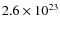 $2.6 \times 10^{23}$