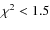 $\chi^2<1.5$