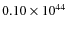 $0.10 \times 10^{44}$