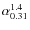 $\alpha_{0.31}^{1.4}$
