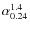 $\alpha_{0.24}^{1.4}$