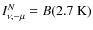 $I^N_{\nu,-\mu}=B(2.7~{\rm K})$
