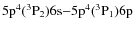 ${\rm 5p^4(^3P_2)6s{-}5p^4(^3P_1)6p}$