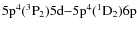 ${\rm 5p^4(^3P_2)5d{-}5p^4(^1D_2)6p}$