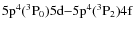 ${\rm 5p^4(^3P_0)5d{-}5p^4(^3P_2)4f}$