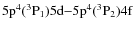${\rm 5p^4(^3P_1)5d{-}5p^4(^3P_2)4f}$