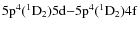 ${\rm 5p^4(^1D_2)5d{-}5p^4(^1D_2)4f}$