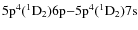 ${\rm 5p^4(^1D_2)6p{-}5p^4(^1D_2)7s}$