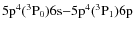 ${\rm 5p^4(^3P_0)6s{-}5p^4(^3P_1)6p}$