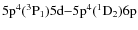 ${\rm 5p^4(^3P_1)5d{-}5p^4(^1D_2)6p}$